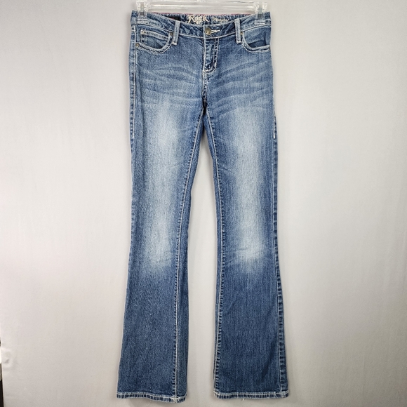 Wrangler Pants - Wrangler Rock 47 Low Rose Womens Jeans Sz 1/2 x 36